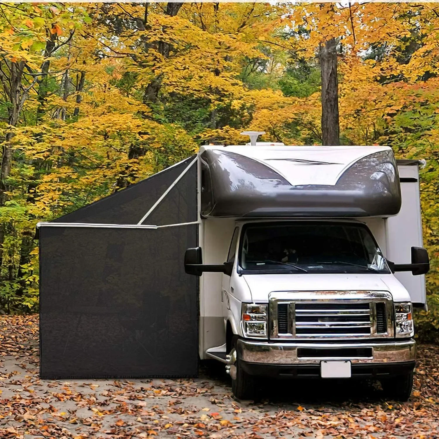 

Black Mesh Sunshade Car Shelter Rv Sunshade Screen