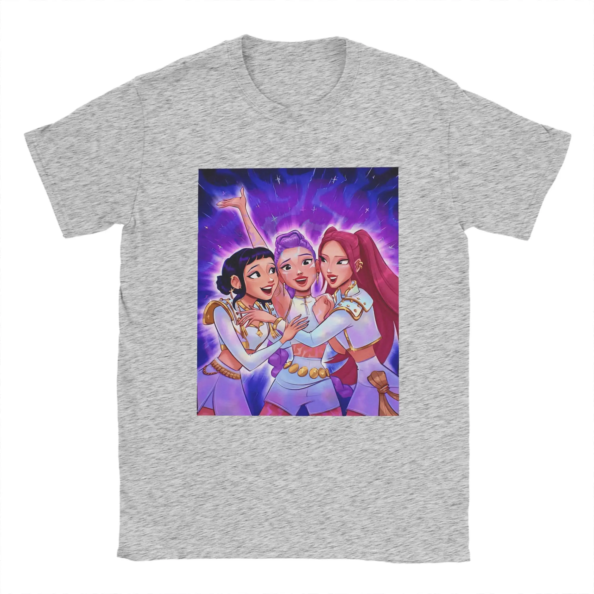 الرجال KPop شيطان الصيادين ميرا زوي رومي أفلام تي شيرت ملابس قطنية عادية كم قصير الياقة المستديرة تيز شعبية تي شيرت