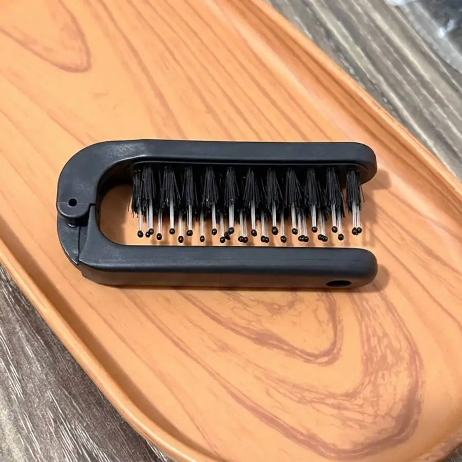 

Portable Foldable Anti-Static Black Massage Comb For Travel Hair Care