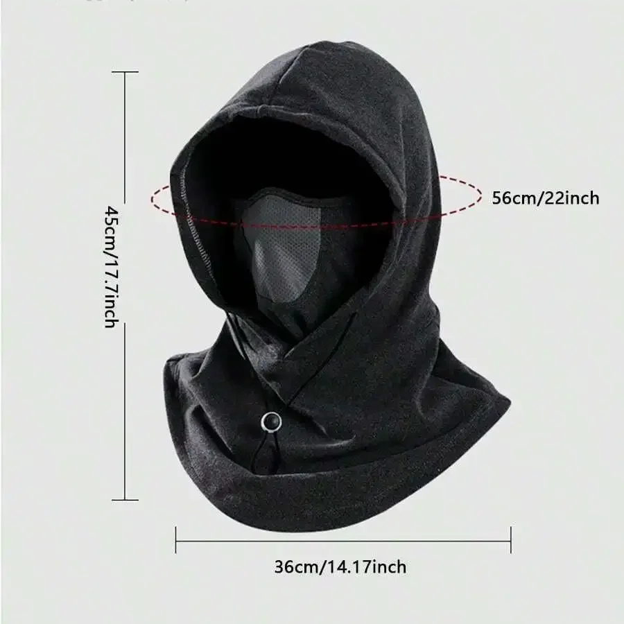 2024 New Fashion Warm Cap Winter Men Women Hat Waterproof Thermal Polar Fleece Balaclava Hat Hooded Neck Warmer Hike Cycling Cap
