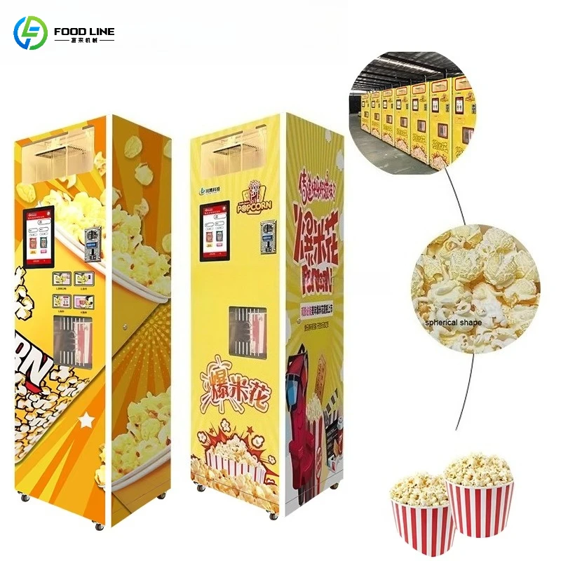 

Customized Commercial Grade Popcorn Vending Machine High Popping Rate Rapid Cooking with Refrigerated System for School Park