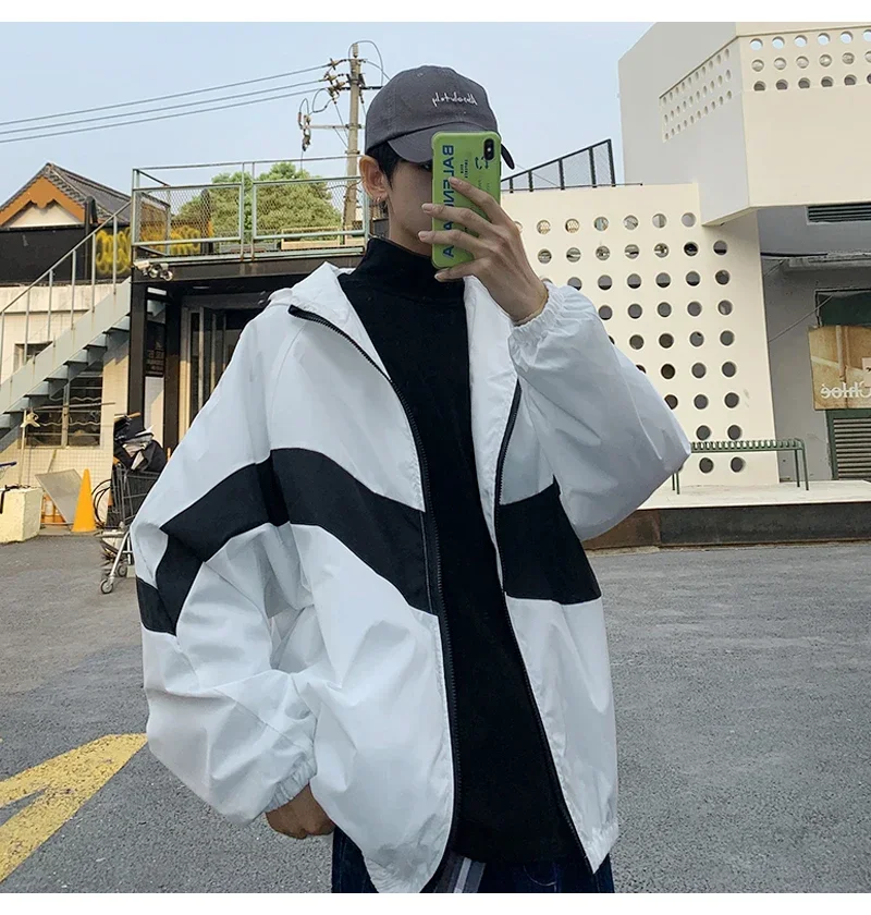 

Men's color-blocked Thin jacket, lightweight, casual, travel, windproof and wear-resistant, high-quality fabric, boyfriend gift