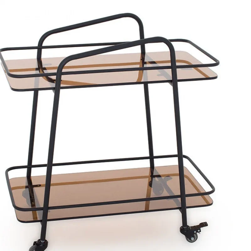 Simple family bedroom trolley shelving living room wine hotel stainless steel trolley