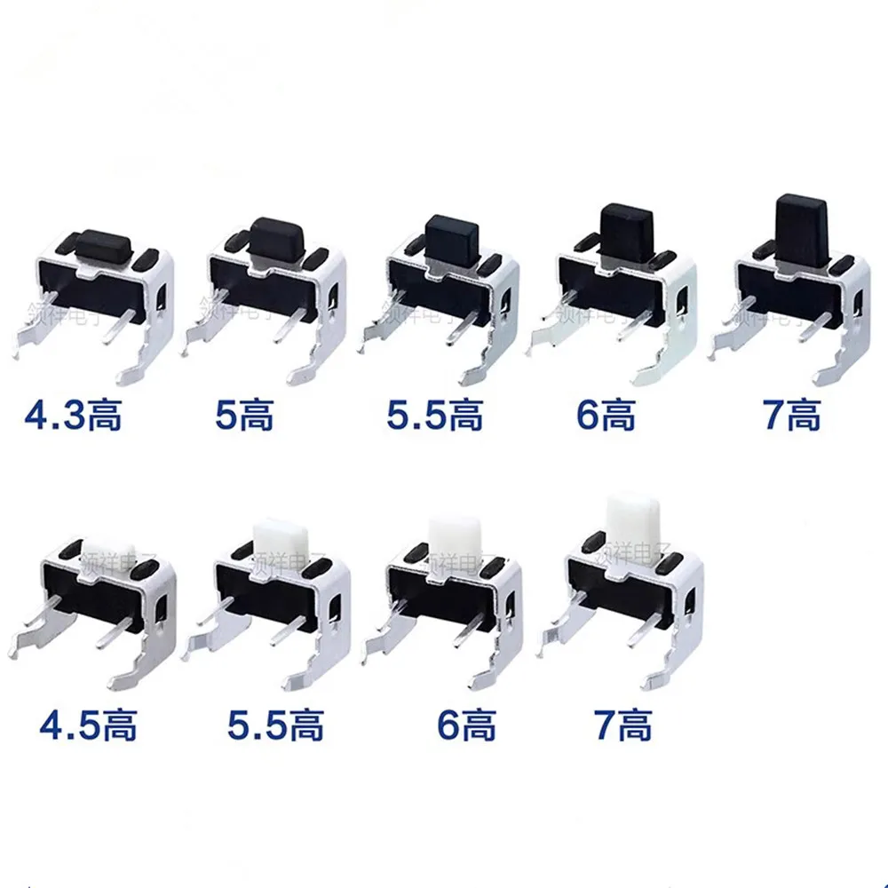 

20/100/500 Pcs 3x6x4.3mm 5/6/7/8mm with bracket light touch switch horizontal 2-foot side press vertical button/micro switch 3*6