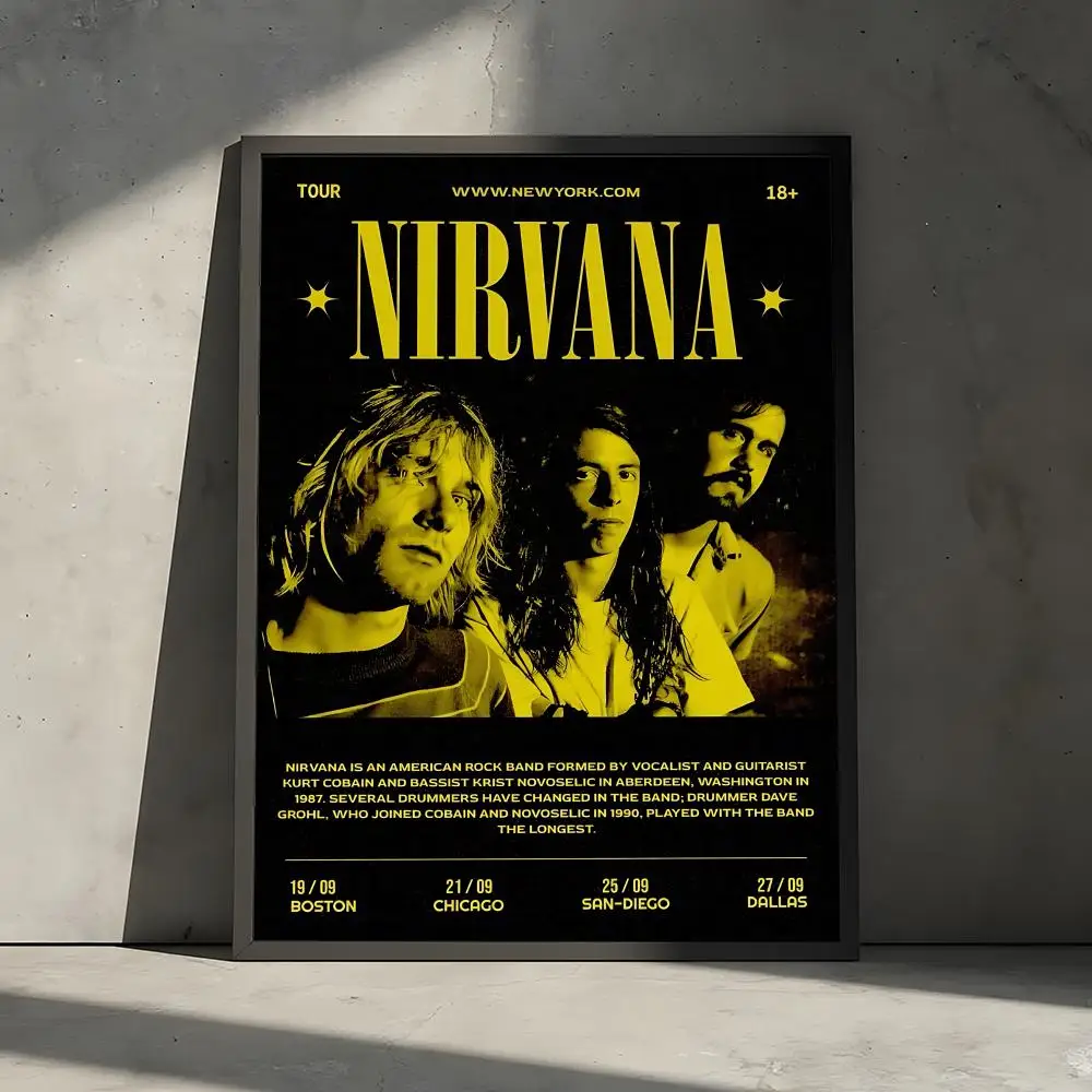 N-Nirvana Rapper-Album-Poster für Zuhause, Wohnzimmer, Schlafzimmer, Bar, Flur, klebriger Wanddruck, wasserfest, ästhetische Dekoration – Detail 8