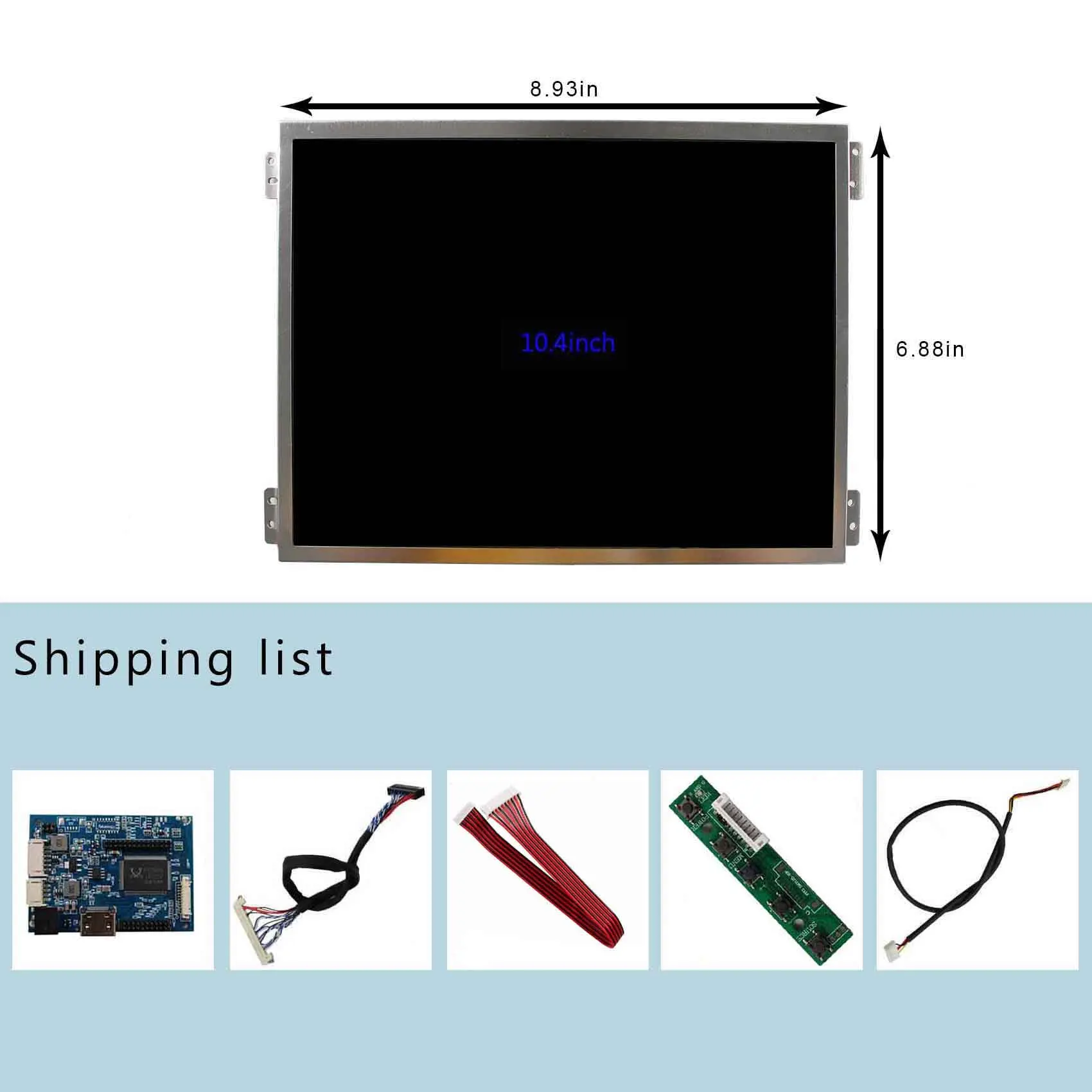 Imagem -04 - Hd-mi Lcd Placa de Controlador 10.4 Vs104t004a 1024x768 Lcd Substituir G104xvn01.0 Painel Lcd