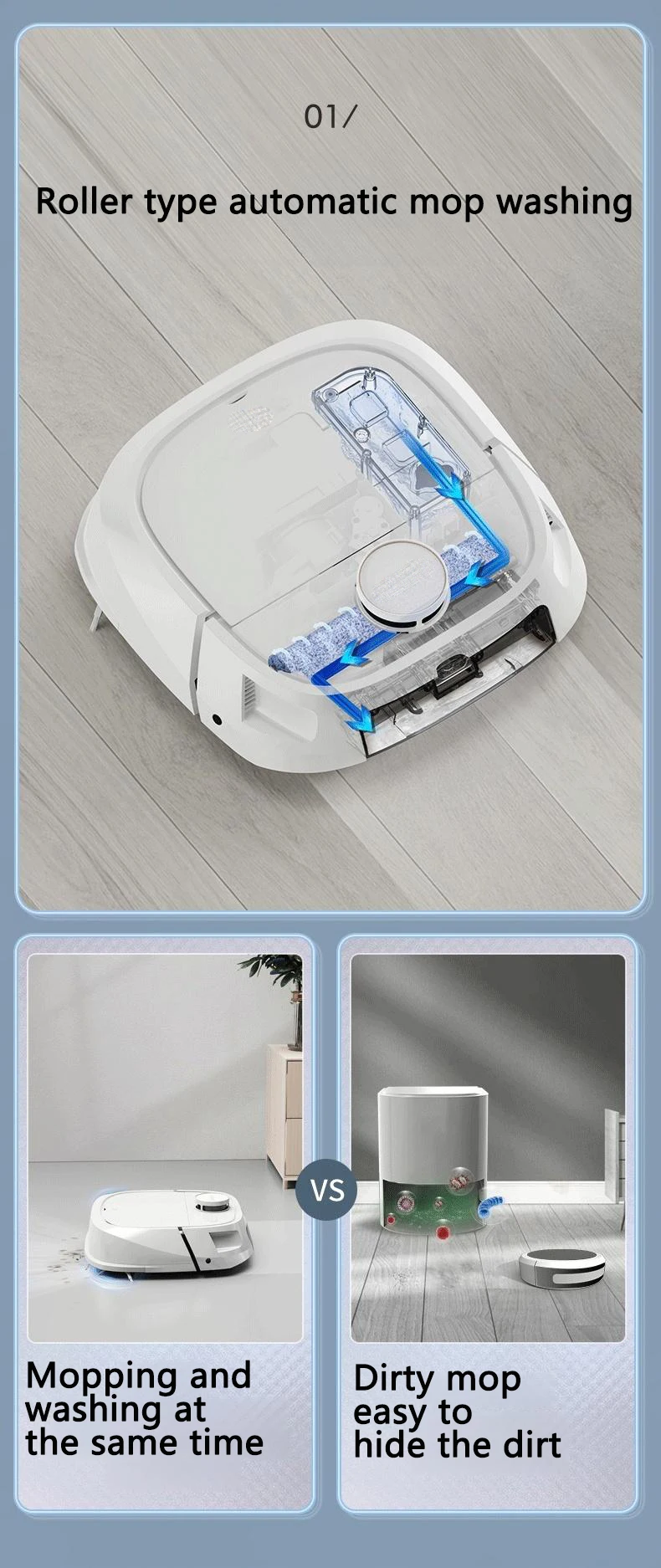 2025 أحدث جهاز آلي لتنظيف الأتربة بقوة شفط ABIR M1pro متعدد الوظائف مع حزمة صغيرة وشعار مخصص Hotsell