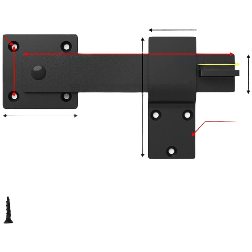 Pvc Gate Hardware Fence Gate Hinge For Outdoor Environments Sturdy Steel Construction For Pvc Entrance Doors Black