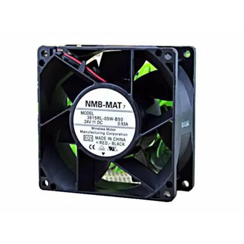 NMB-MAT 3615RL-05W-B59 EQ1 DC 24V 0.93A 3-Wire 90x90x38mm Server Cooling Fan