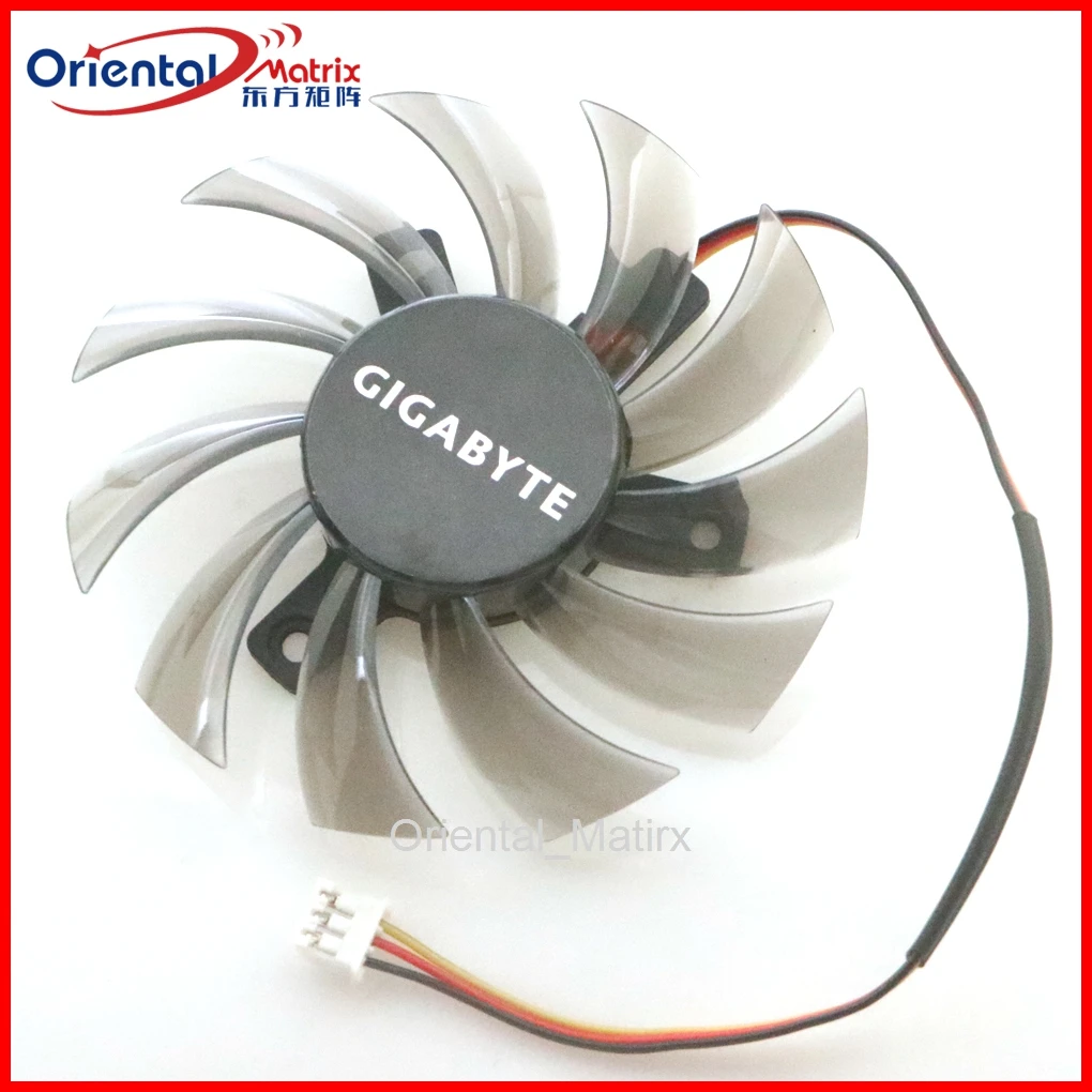 T128010SM 75mm DC12V 0.2A 3Pin VGA Fan For GIGABYTE GV-N730 N630 N610 GV-R575 R557 GTX1030 2GB OC Cooling Fan