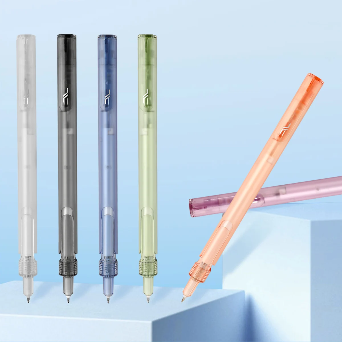 3Pcs Lifting Gel Pen Set, 0.5mm ST Pen Tip, Good-looking and Silent for Students, High-quality Retractable and Smooth Writing