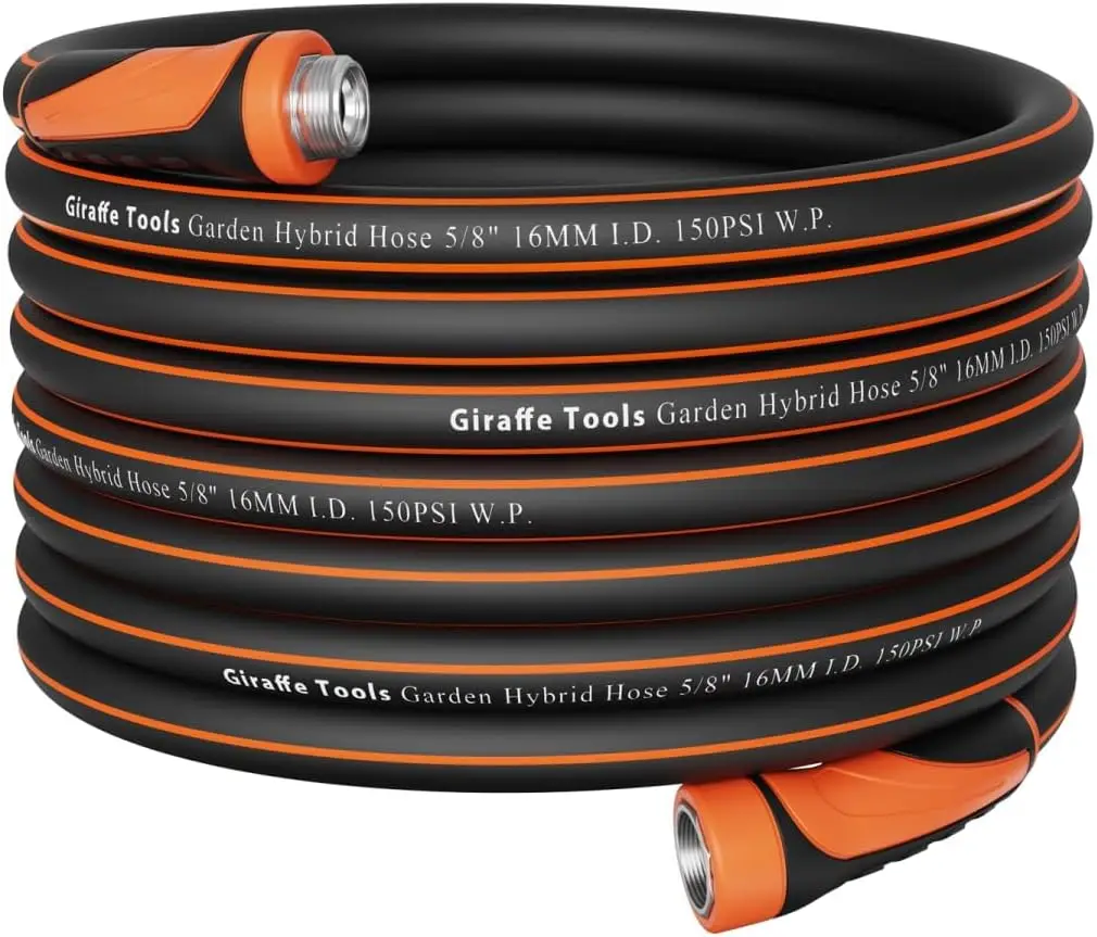 

Heavy Duty Garden Hose 5/8" x 100ft - Flexible, Lightweight, Leak-Proof, 600 PSI Burst