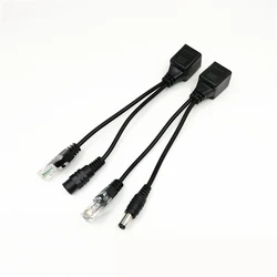 1 pair POE Cable Passive Power Over Ethernet Adapter Cable POE Splitter RJ45 Injector Power Supply Module 12v For IP Camea