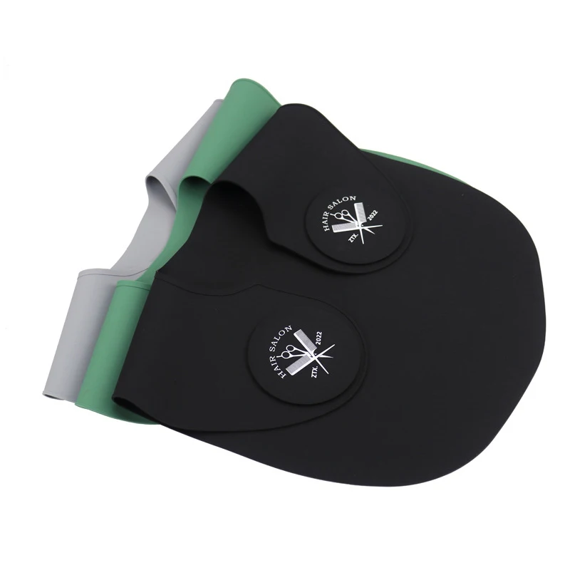 シリコンヘアカットカラー、染色ショール、理髪ケープ、ネックラップ、ガードヘアカット、ショルダーパッドスカーフ