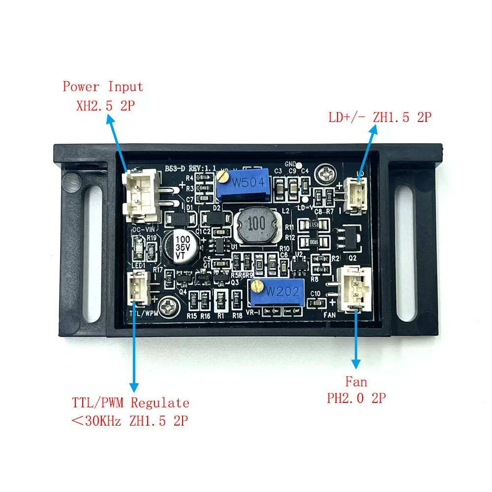 20mW/50mW 571nm 560nm Yellow Green Dot Laser Module with 9-12V Driver Heatsink TTL