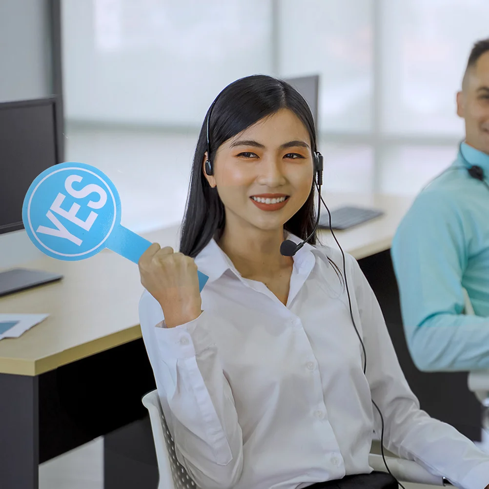 

2Pcs Handheld Classroom Voting Paddles Yes No Signs Portable Teacher Response Boards Reusable Student Interaction Tools