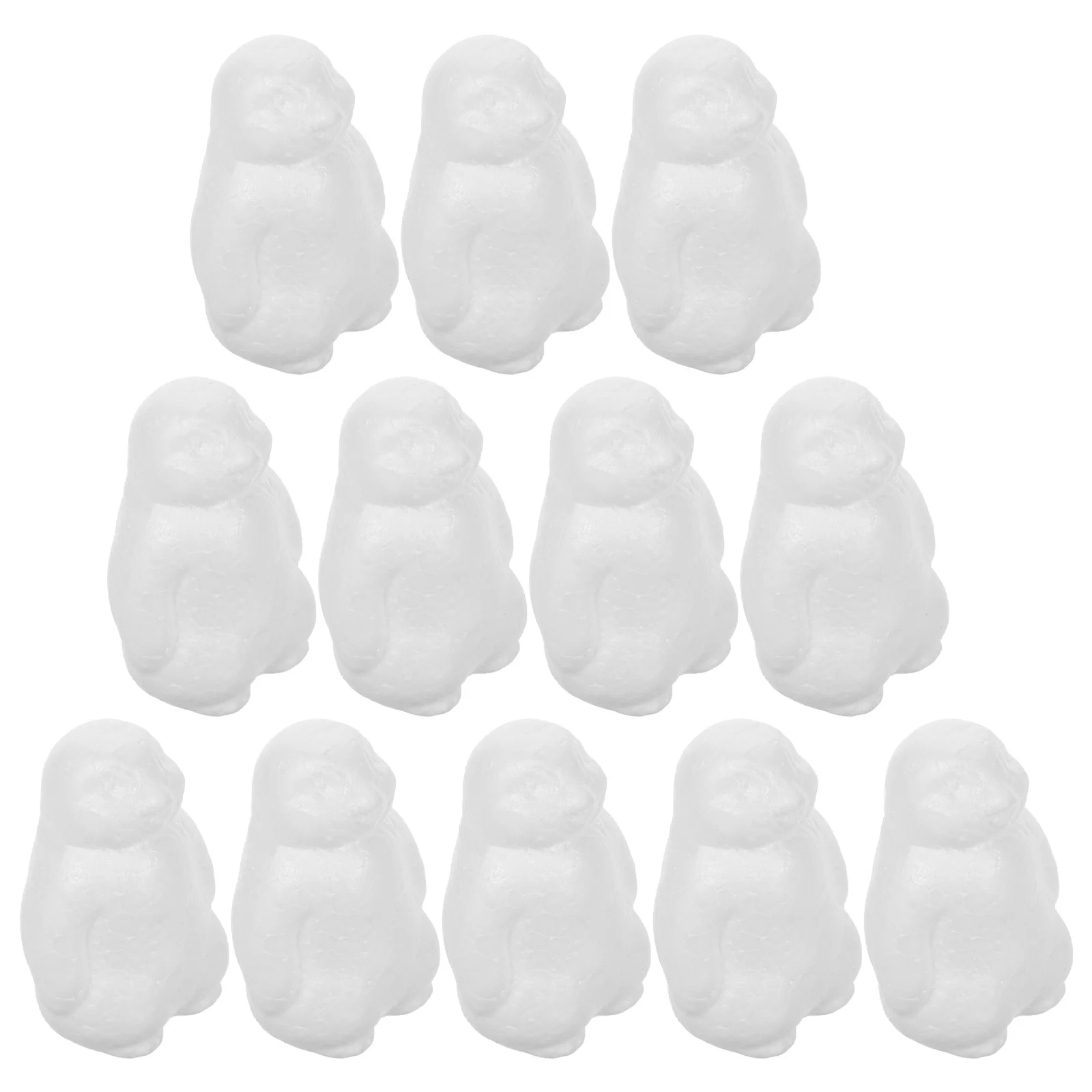 ชุดทำโมเดลเพนกวินโฟม 20 ชิ้น งานฝีมือยังไม่เสร็จ สำหรับเด็ก ระบายสี ตกแต่ง รูปสัตว์โพลีสไตรีนสีขาว ขนาดจิ๋ว