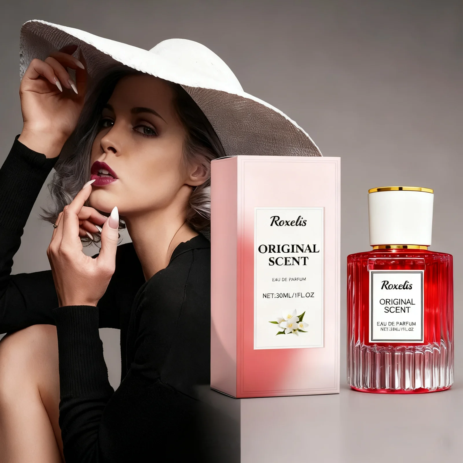 

Roxelis Jasmine Perfume for Women - Elegant Feminine Scent, Natural Long Lasting Fragrance for Wrist Ear Neck, Delicate Charm