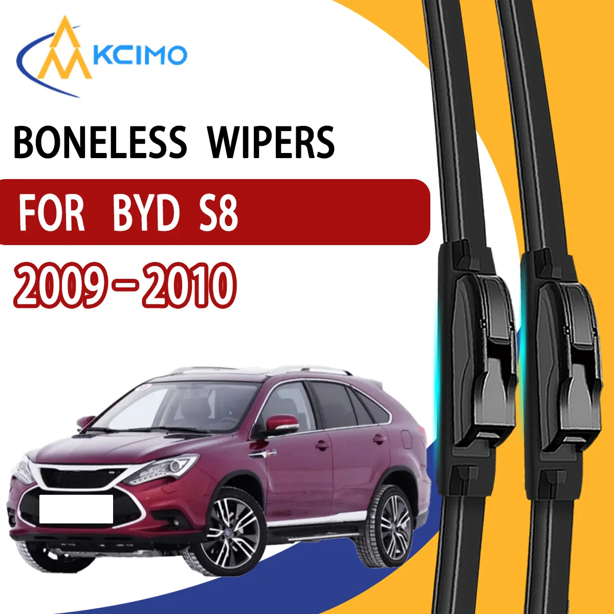 

2Pcs Front Windshield Wiper Blades For BYD S8 2009–2010 Windscreen Window Car Accessories