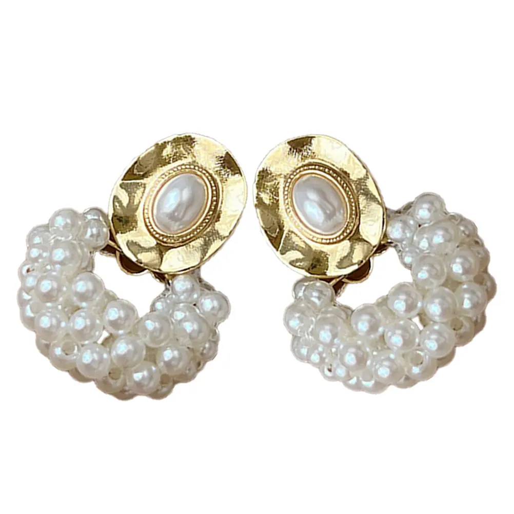 

1 Pair Pearl Stud Earrings Women Lightweight Elegant Classy Jewelry Teen Girls Fashion Gifts Matching Dresses Coats Suits