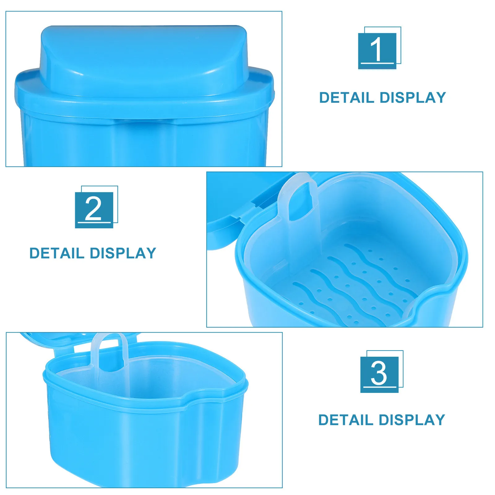 

Набор из 3-х футляров для зубных протезов и ортодонтических аппаратов: специально разработаны для чистки и хранения, удобны для переноски