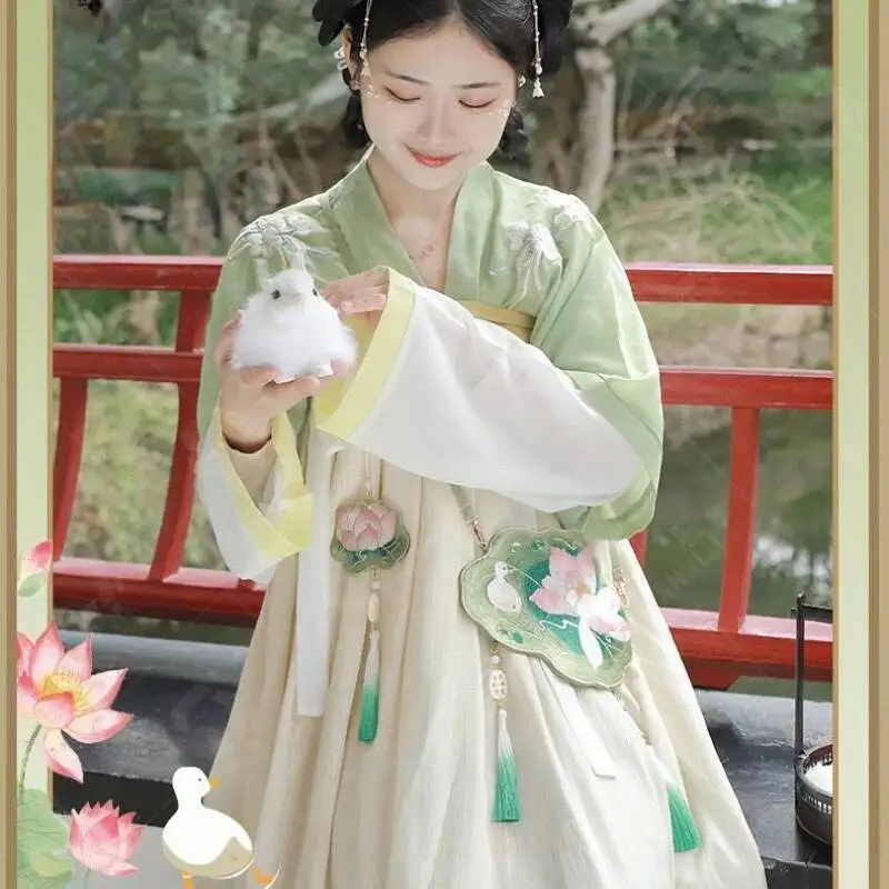 Viintage Chinese Hanfu Bag Ancient Style Messenger Bag Embroidery Lotus Accessories Bag Women Sweet Tassels Princess Bag Gifts 6