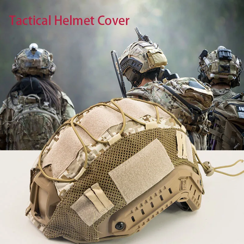 

FAST Tactical Helmet Cover Lightweight Outdoor Hunting Shooting Wargame Helmets Cloth Camouflage Paintball Helmet Cover