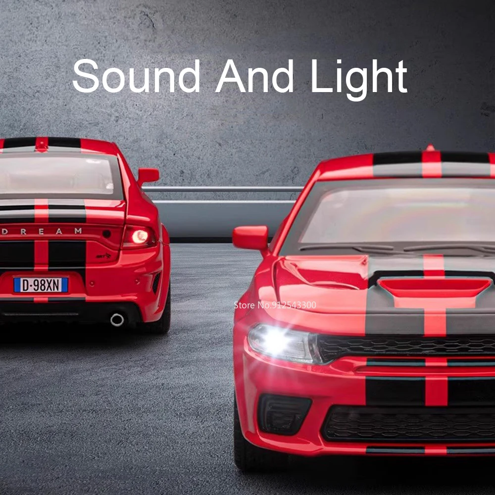 Cargador a escala 1:32, modelo de coche clásico 1970, juguete de aleación de fundición a presión, modelos de coches deportivos, luz de sonido, regalos para niños