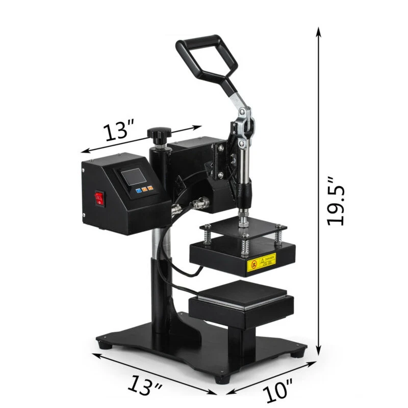 Imagem -04 - Rosin Máquina da Imprensa do Calor Faça Você Mesmo Camisas Duplo Elementos de Aquecimento Rosin Imprensa Balanço Afastado Sublimação Dupla Máquina da Placa de Calor 12*12cm