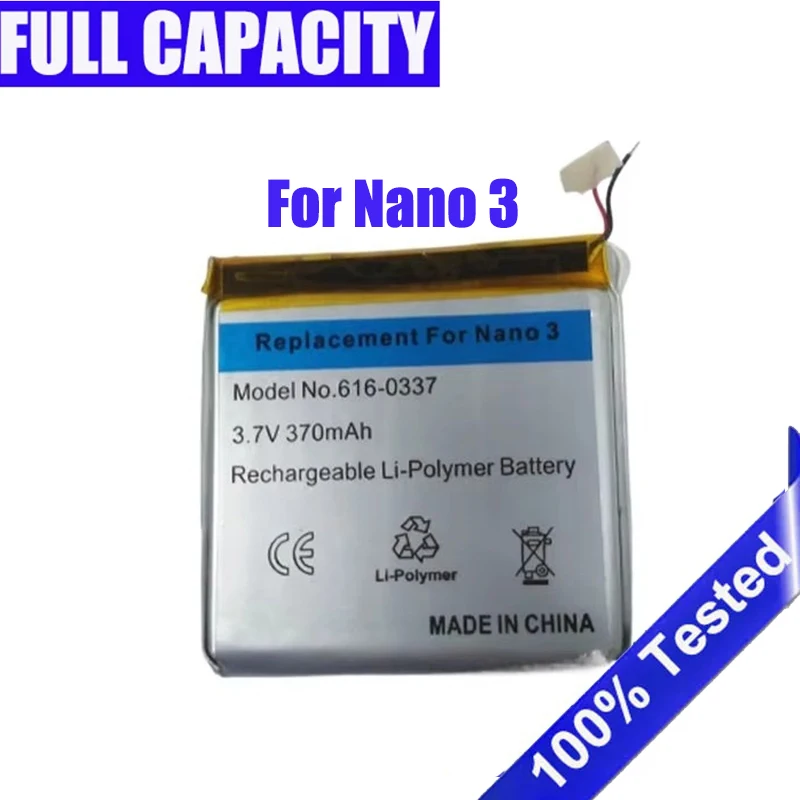 For Nano 3 Battery Replacement  3.7V Li-ion Battery Replacement for iPod Nano 3 3rd Gen Battery
