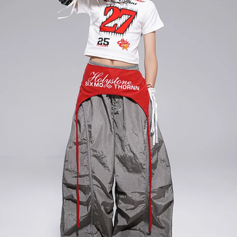 

Jeans Pants Decor Embroidered Flower Lace Mini Skirt See Through Irregular Ruched Skirts Harajuku High Waist Pleated Skirts