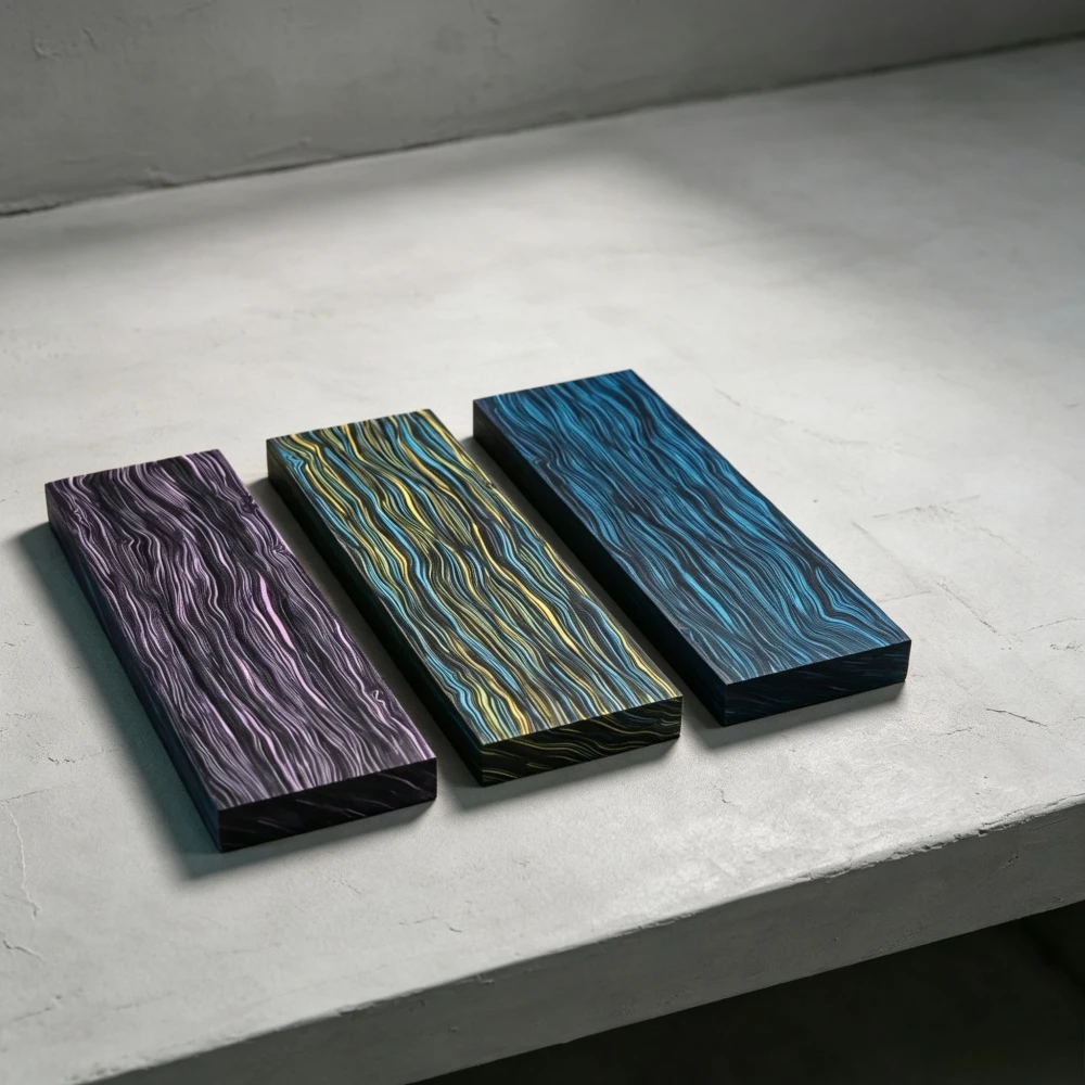 1 Piece Multi‑Style Swirl Pattern G10 Handle Material, DIY Knife Handle Making Material