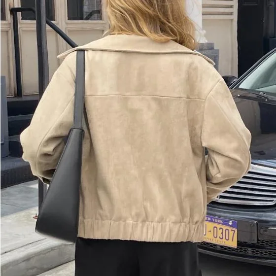 

Spring Women's Casual Vacation Travel Collar Long Sleeve Solid Color Female Daily Clothing New Fashion Women Coat