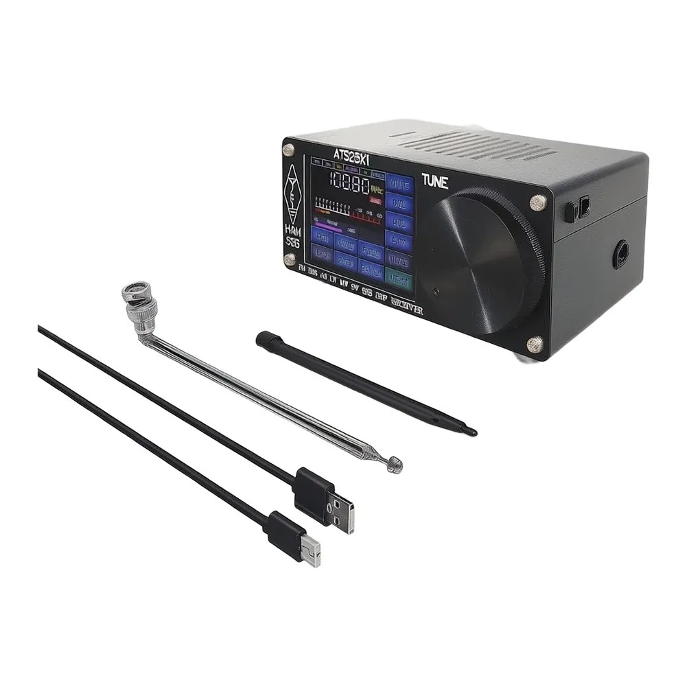ATS25X1 Multi-Band Radio Featuring 2.4-inch Touch Display for FM LW For MW SW and For SSB with Built-in Lithium Battery