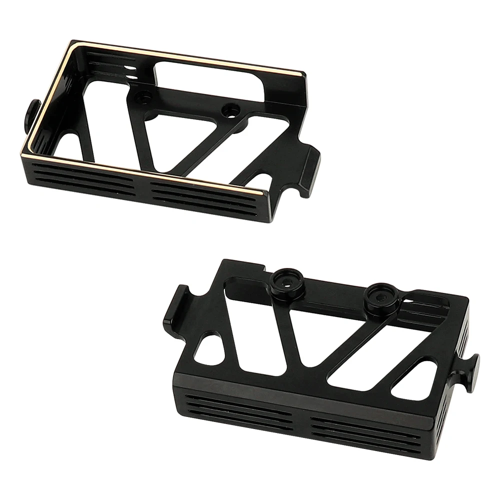 Brass Black Coating TRX4M Universal Battery Tray Mounting Plate With Tie for TRX4-M 1/18 RC Crawler Car Metal Upgrade Parts