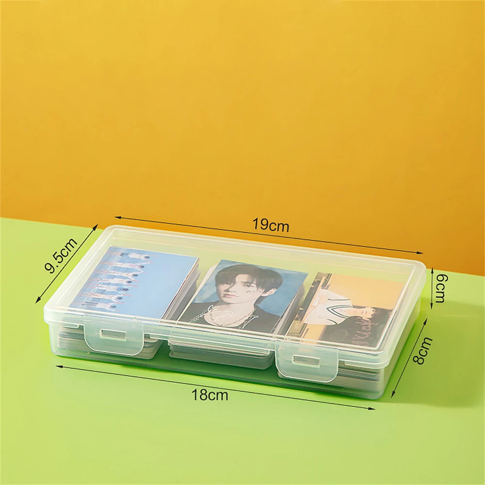 1PCS Transparent Idol Kpop Albumes Photo Storage Photocards Small Card Collection Organizer Box Case Container