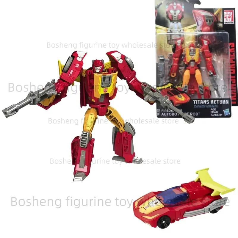 In Stock Original TAKARA TOMY Transformed toys TITANS RETURN HOT ROD Deluxe PVC Anime Figure Action Figures Model Toys