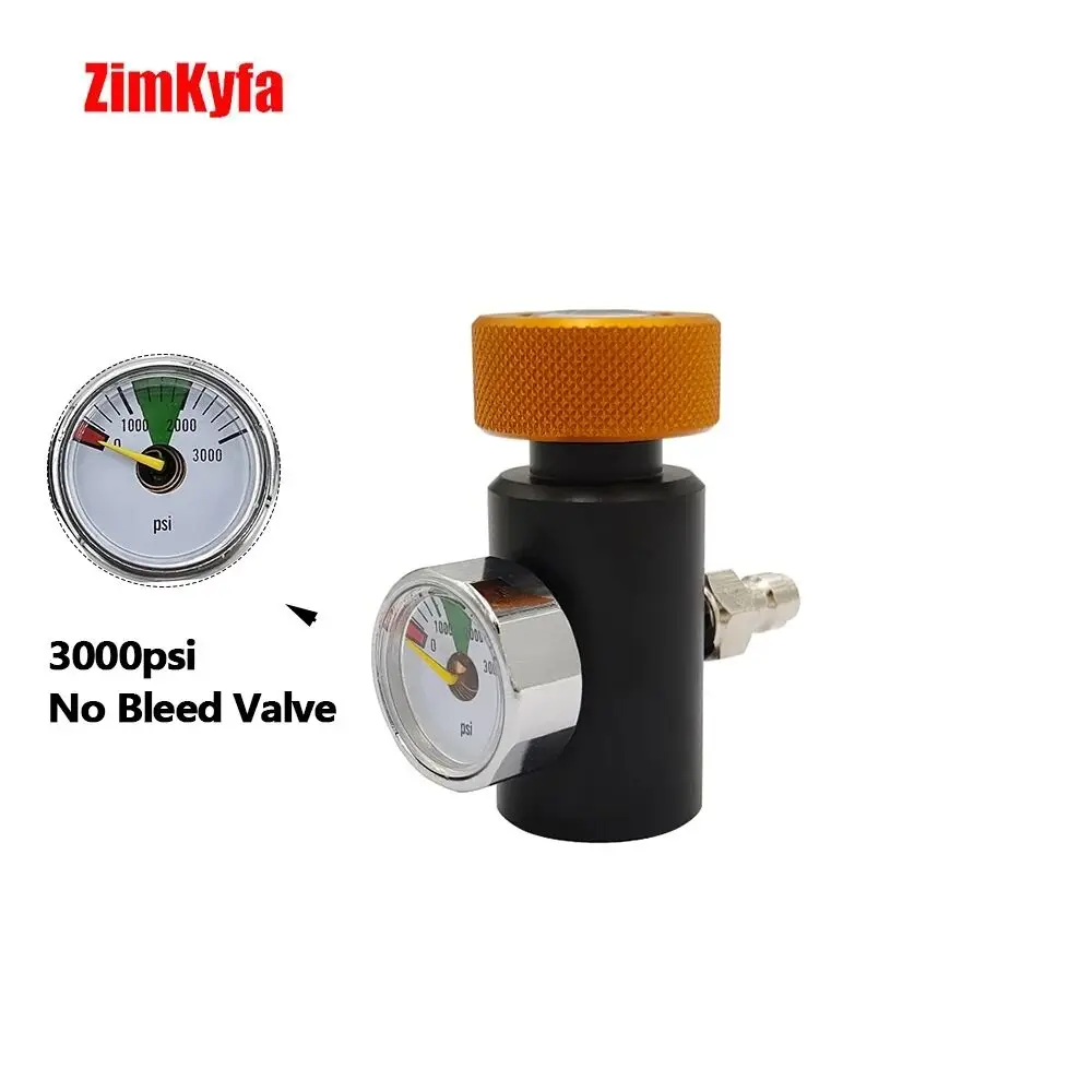 

Carbon Dioxide CO2 Nitrogen Refill Station Adaptor G1/2 On/Off ASA Aadapter with 8mm Quick Plug and Mini Pressure Gauge