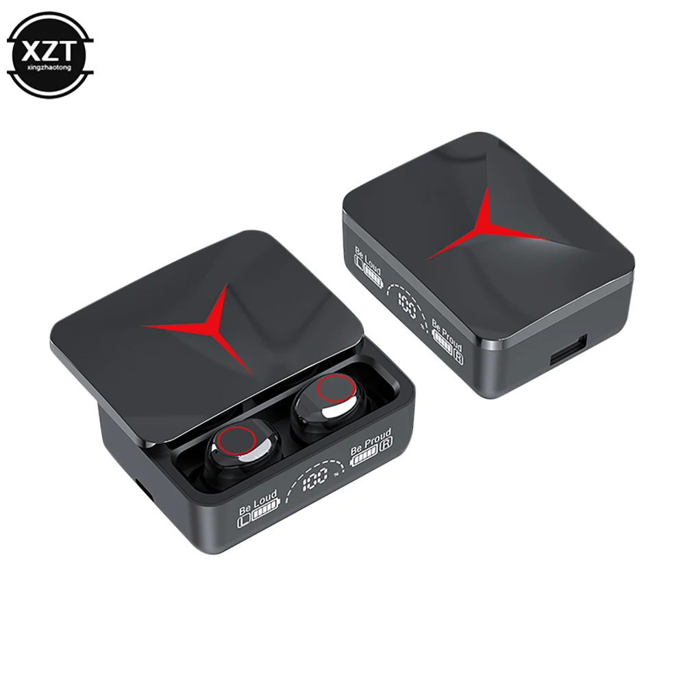 ใหม่ล่าสุด TWS M90หูฟังไร้สายสำหรับเล่นเกมบลูทูธหูฟังเข้ากันได้กับ5.3กีฬาหูฟังเพลงชุดหูฟังดิจิตอลจอแสดงผล