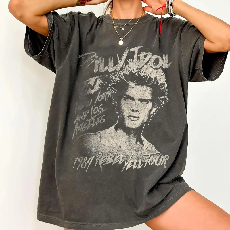 Comfort Colors Billy Idol 2026 Concert, Billy Idol It's Nice Day To Tour Again 2026 Shirt