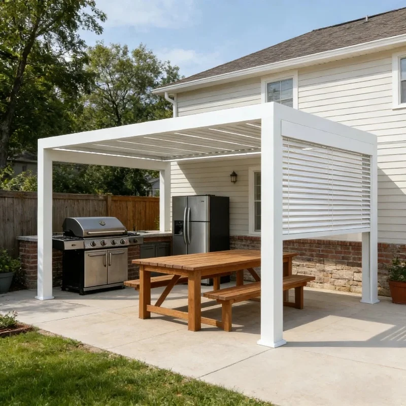 Custom Design Drainage System 6063-T5 Aluminium Alloy Powder Coated Garden Factory 3x4m Gazebo