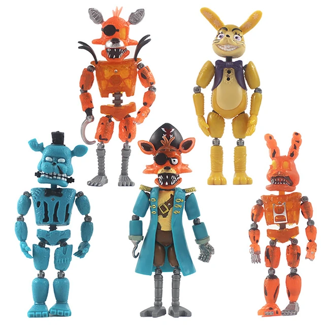 Freddy s Five Nights 5 Pieces Action Character Toy Security Vulnerability Series Gorgeous Rock Fox Bonnie Faz Bear Pvc Doll Fnaf AliExpress