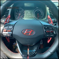 Car Interior Steering Wheel Button Decoration Cover Sticker Trim For Hyundai IONIQ 2016 2017 2018 2019 Auto Parts