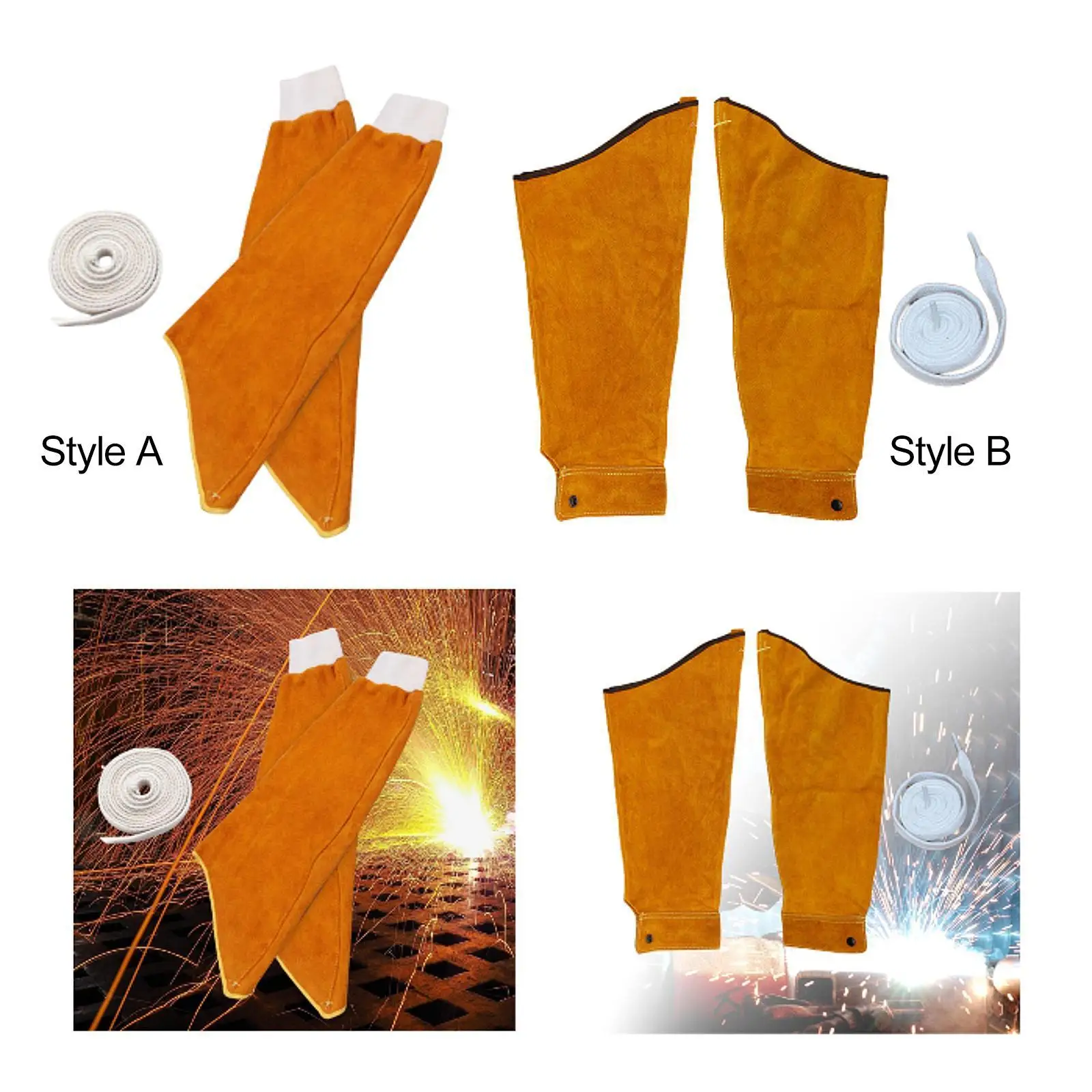Manicotti da giardinaggio da 2 pezzi Manicotti da lavoro Manicotti da saldatura multiuso in pelle PU resistenti al calore per uso industriale