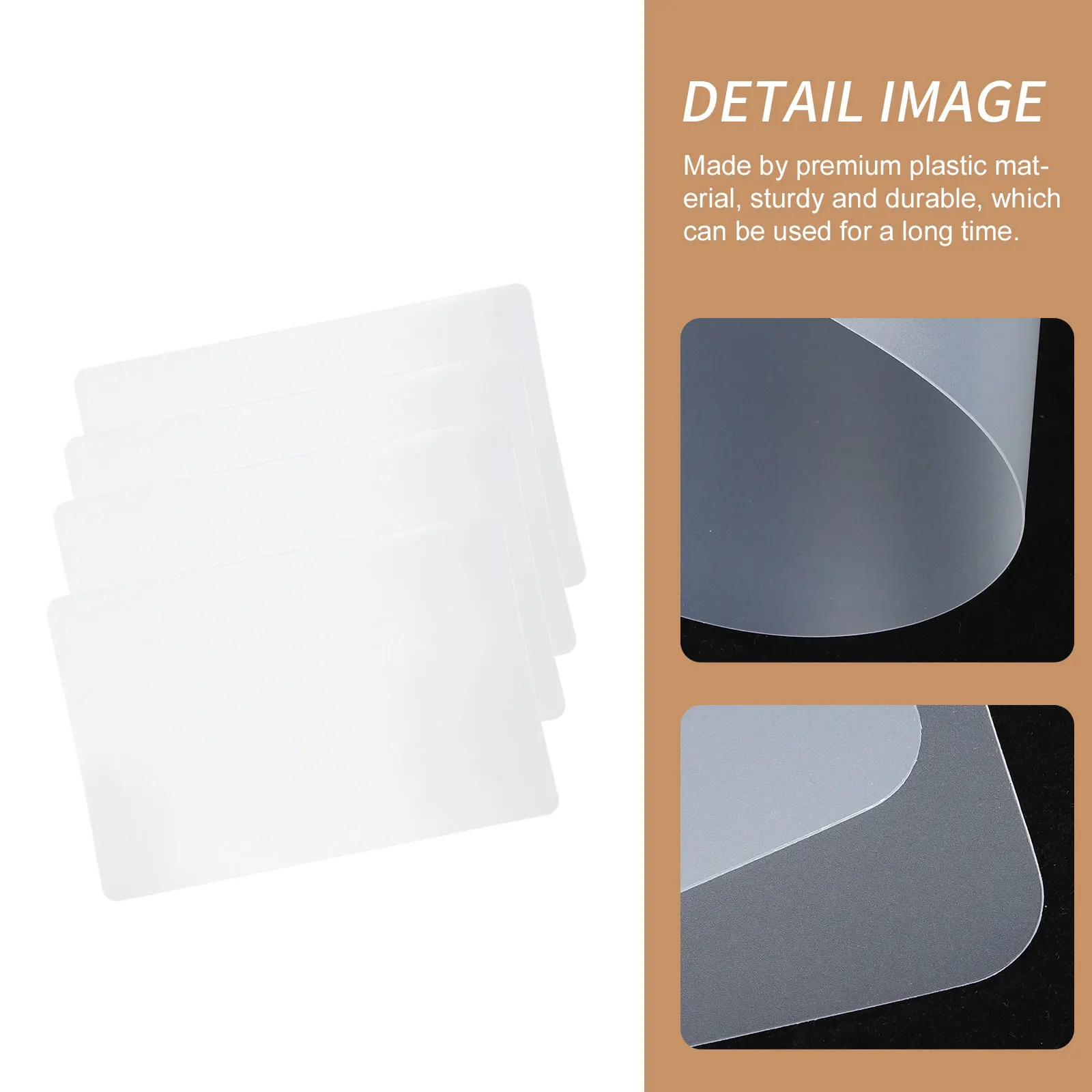 

4Pcs Waterproof Oilproof PVC Placemats Clear Dining Mats Home Kitchen Restaurant Decorative Table Mats Portable