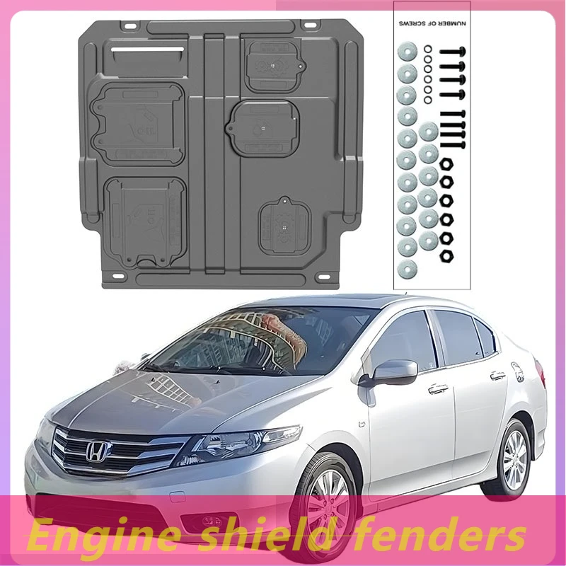 

Брызговики двигателя, щиток двигателя, усиленный дизайн с 3D-печатью, защита от ржавчины, идеально подходит для Honda ‌ Город 2008-2014 гг. 1,5л 1,8л