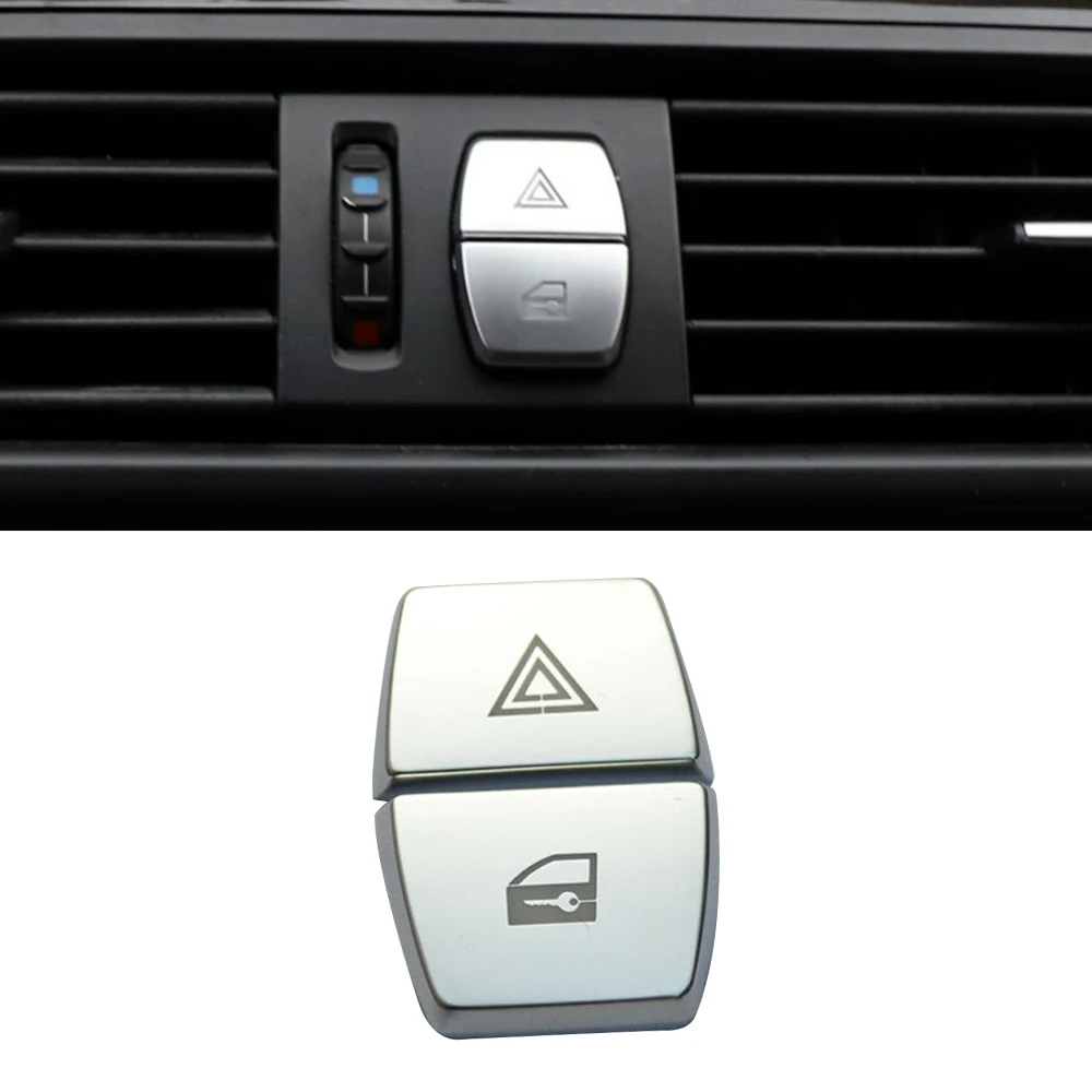 2x Button Cover Sticker Car Chrome ABS Shift Knobs Decorative Cover Sticker For BMW 5 Series F10 Car Interior Parts