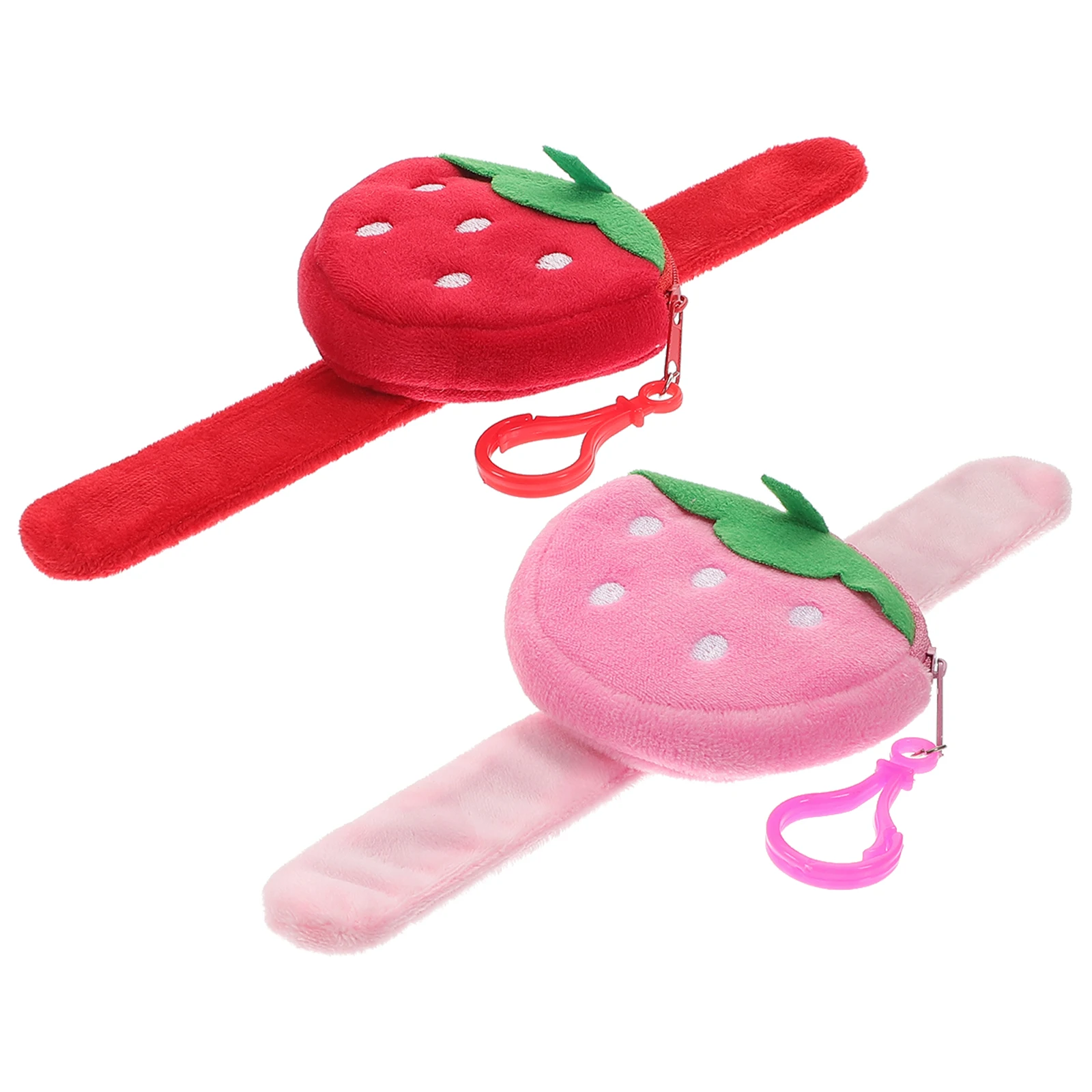 

2 Pcs Fruitful Strawberry Pants Circle Kids Slap Bracelets Themed Wristband for Snap Child