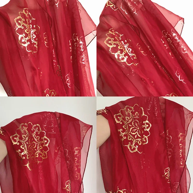 Wedding Indian Dupatta Belly Dance Veil Chiffon Big Veil Gold Trim Scarf Bollywood Belly Dance Head Accessories Headpiece