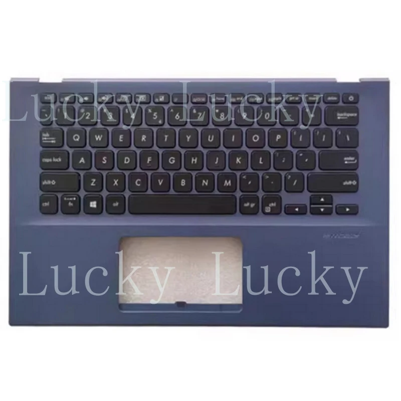 f For ASUS X412 X412UA Laptop Keyboard Palmrest Upper Case C Shell Blue/Gray